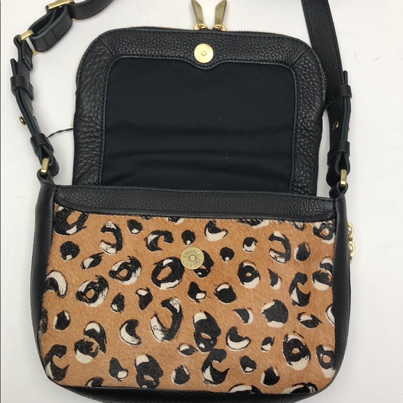 Fossil crossbody Bag Black Cheetah Bag New - Picture 6 of 8
